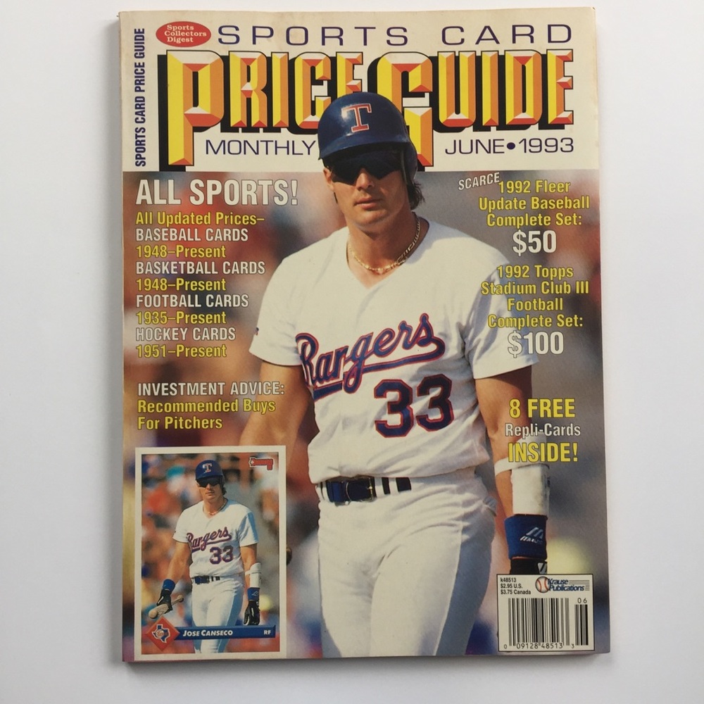 ⚾️ Jose Canseco Price Guide Magazine June 1993